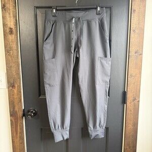 Med Couture Insight Gray Jogger Scrubs Medium Petite Pants EUC